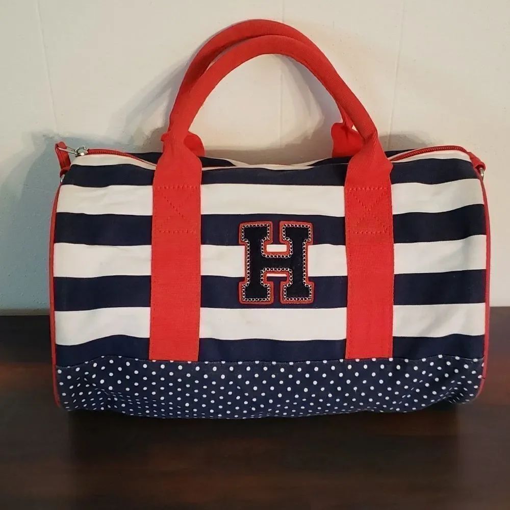 Cute Patriotic Red White Blue Tommy Hilfiger Canvas Bag Purse